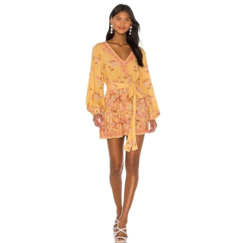 Spell X Revolve Dylan Romper Orange/Pink/Yellow Size S
